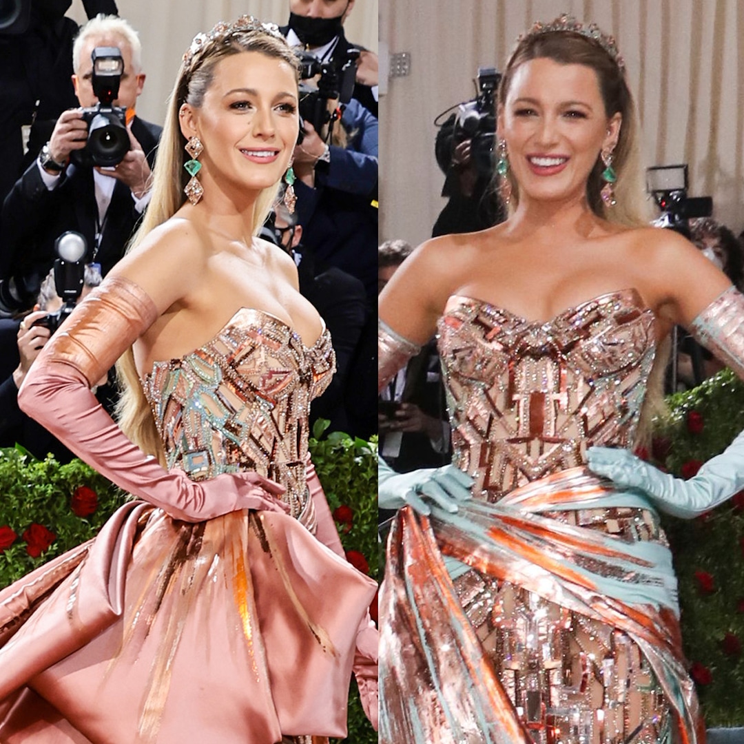 Blake Lively Hops Over Rope at Kensington Palace to Fix Met Gala Dress